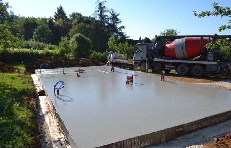 Dalle béton sur terreplein